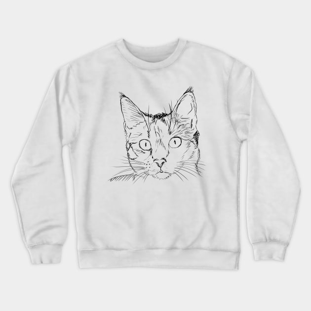 Funny cat design Crewneck Sweatshirt by hldesign